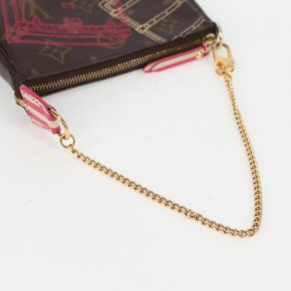 LOUIS VUITTON Christmas Only Mini Pochette Accessoires Pouch M58501 Auth 135900V - Picture 8 of 16